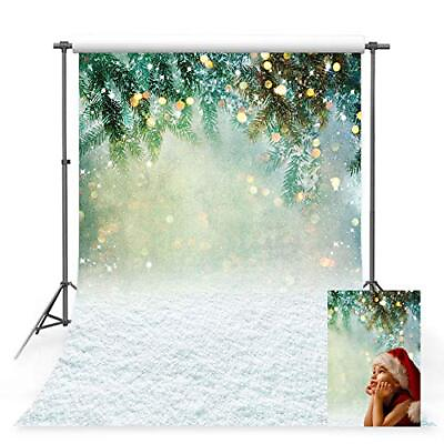 #ad 5x7ft White Snow Photo Studio Background Winter Christmas Snowflake Landscape... $29.04