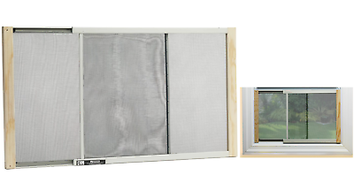 #ad Wood Frame Window Screen 15quot; H with Mesh Adjustable 21 37quot; W Keep out Insect $11.25