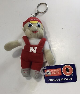 #ad Nebraska Cornhuskers Plush Keychain Lil’ Red Mascot 5” Inches In Length $9.99