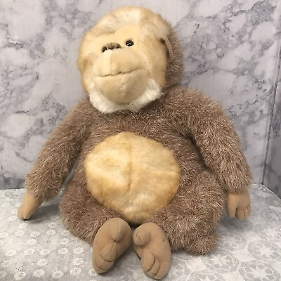 #ad Commonwealth Gorilla 15quot; Brown Cream Beige Plush Monkey Stuffed Soft Toy Ape $15.00