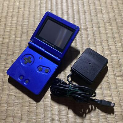 #ad GAMEBOY ADVANCE SP Blue Nintendo w Genuine Charger Tested GBA Game $100.00
