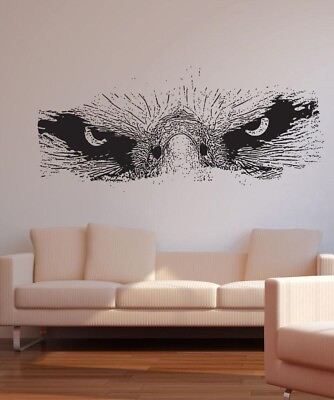 #ad Eagle Eyes Staring Down Vinyl Wall Decal Sticker.#5517 $79.95