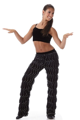 #ad Save The Last Dance Child Medium Jazz Costume Crop Top Ruffled Salsa Pants USA $29.95