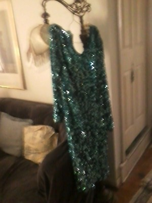 #ad Aqua beaded dress $50.00