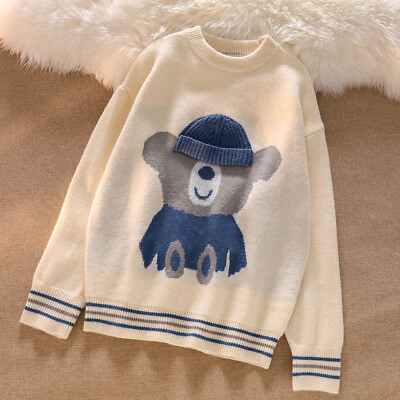 #ad Japanese Sweet Kawaii clothing Cartoon cute bear sweater sweater coat $26.59