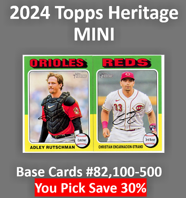#ad 2024 Topps Heritage Base MINI #82 amp; #101 500 You Pick Choose Complete Your Set $0.99