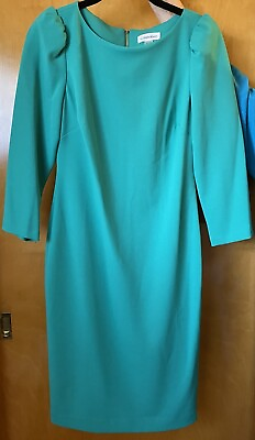 #ad Calvin Klein Green Dress Size 4 $25.00