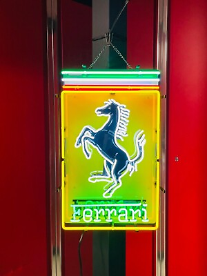 #ad Ferrari Neon Billboard Lighting Lamborghini Interior Outlet Type Glass Neontube $6000.00