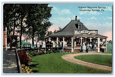 #ad Cambridge Springs Pennsylvania PA Postcard Original Magnesia Springs c1930#x27;s $19.95