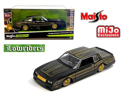 #ad Maisto 1:24 Design Lowriders 1986 Chevrolet Monte Carlo LowRider Black $17.99