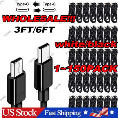 #ad USB C to USB C Type C Fast Charging Data SYNC Charger lot Cable Cord 3 6FT LONG $264.99