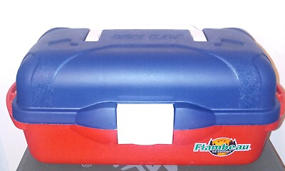 #ad Eagle Claw Tackle Box 1 Tray Fishing Red Blue Flambeau $5.95