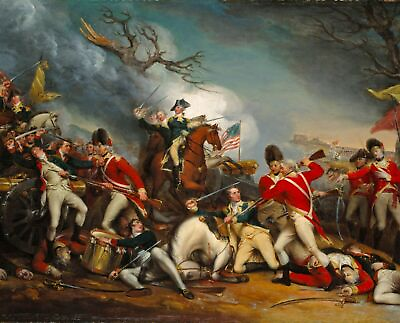 #ad #ad Battle of Princeton American Revolutionary War art painting print $8.99