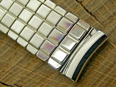 #ad Vintage Stainless Steel Scissor Expansion 16mm Unused Watch Band NOS Bracelet $20.00