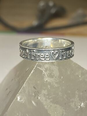#ad Free ring Stars Heart band with words sterling silver women girls $38.00
