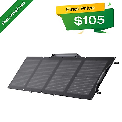 #ad EcoFlow 110W Portable Solar Panel Foldable with Carry Case Certified Refurbished $150.00