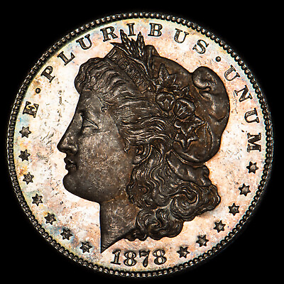 #ad 1878 S $1 Morgan Dollar PL Obv PQ Toning Looks 65 NGC MS 64 SKU B2916 $308.75