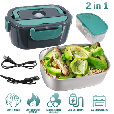 #ad 110V Electric Heating Lunch Box Portable for Car Office Food Warmer Container US $26.99