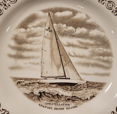 #ad CONSTELLATION NEWPORT RHODE ISLAND 9.75quot; Collectible Plate WOOD amp; SONS UK $29.00