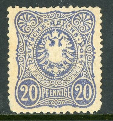 #ad Germany 1875 Empire 20 Pfennige Scott #32a Blue Mint B190 $467.50