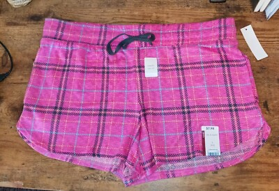 #ad Womens Sleep Shorts sz small soft Loungewear Pajama Bottom Pink secret treasures $7.99