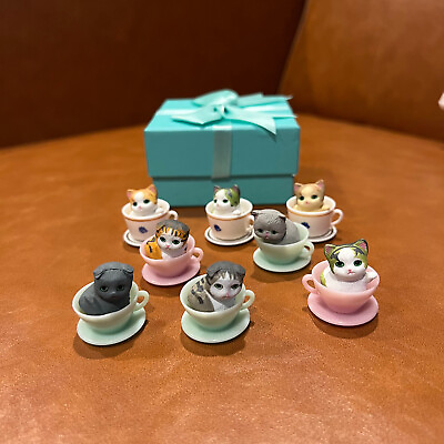 #ad #ad Super Cute Cat Miniatures Teacup Cats Set of 8pcs 0.8quot; Tall with Gift Box $16.00