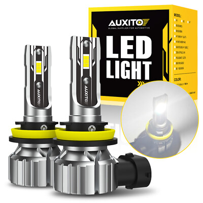 #ad AUXITO H11 Headlight LED Kit Low Beam Bulbs Super Bright 6500K White 30000LM 2X $20.89