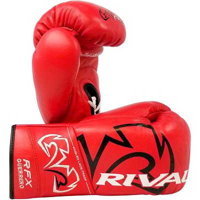 #ad Rival Boxing RFX Guerrero SF F Pro Fight Lace Up Boxing Gloves Red $199.95