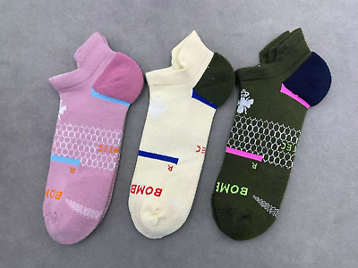 #ad Bombas 3 pairs Women#x27;s Running Ankle socks Size Medium 8 10.5 3 Colors $20.99