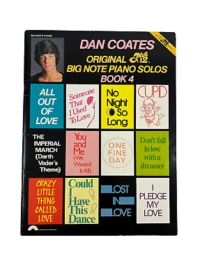 #ad DAN COATES Piano Sheet Music Original Big Note Songs VTG 80s Columbia Publish $5.99