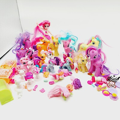 #ad My Little Pony Lot Ponies Various Sizes Years And From Different Sets Minis $36.18