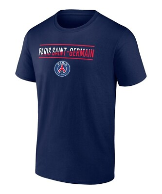 #ad Paris Saint Germain T Shirt Men#x27;s X LARGE Tee Fanatics Branded Navy PSG NEW $17.97