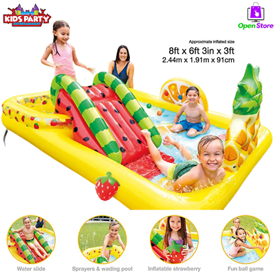 #ad Inflatable Water Park For Kids Foldable amp; Portable Pool Play Center For Garden $105.94