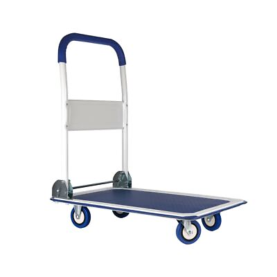 #ad Compact Folding Hand Truck Trolley Luggage Cart Foldable Dolly Push 330 lbs $44.99