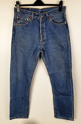 #ad Levi`s 501 Boyfriend Jeans W30quot; L30quot; Women`s Relaxed Straight Vintage Blue GBP 22.99