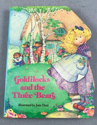 #ad Vtg 1984 GOLDILOCKS amp; THREE BEARS Shaped Pudgy Pal Board Baby Book Putnam Dyer C $9.95