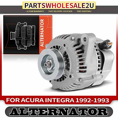 #ad Alternator for Acura Integra 1992 1993 65Amp 12Volt Counterclockwise 4 Groove $97.99