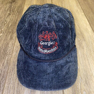 #ad Vintage GEORGIA Stone Mountain Park Blue Red Trucker Hat Adult OSFA Snapback $19.99