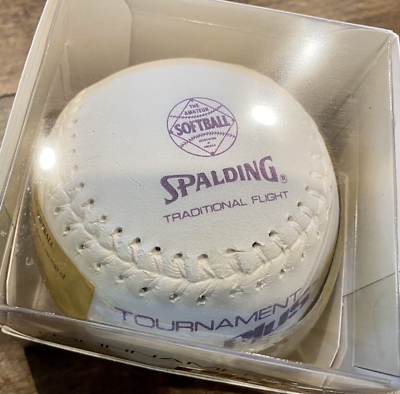#ad Spalding 1986 Tacithane Softball Traditional Flight Vintage in Box $12.50