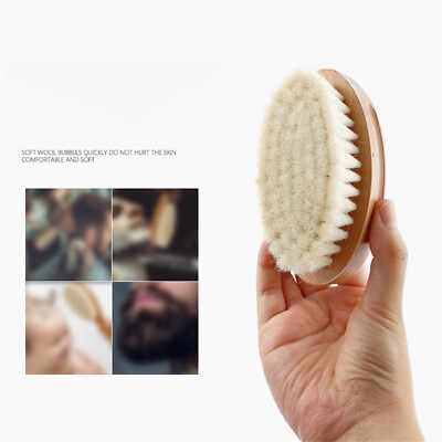 #ad Baby Pure Natural Wool Baby Brush Comb Barber Shop Broken Hair Cleaning Brush C $6.67