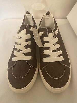 #ad Maurices Womens Betsy Lace Up Sneakers Brown Canvas Low Top Round Toe 11M $14.00