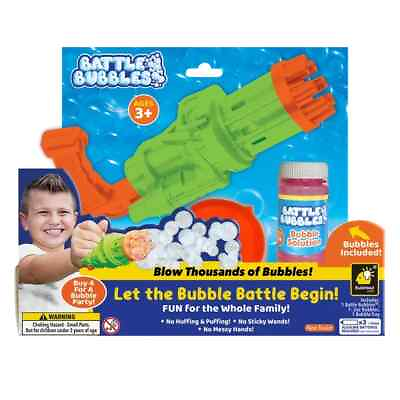 #ad Battle Bubbles Automatic Bubble Machine by BulbHead Non Toxic Brand New $10.00