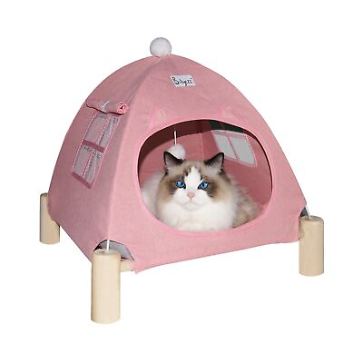 #ad Dog Cat Tent BedPet Teepee HouseCat Hammock BedRemovable Portable Indoor O... $53.13