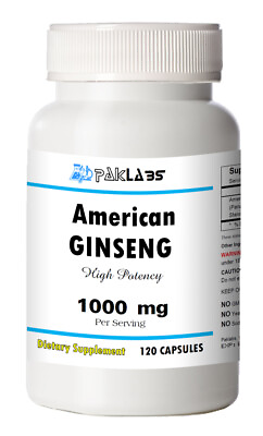 #ad American Ginseng Panax 120 Capsules 1000mg Boost Mental Performance Energy USA $17.08