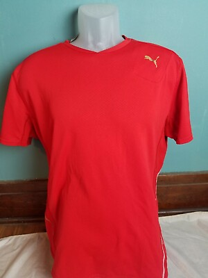 #ad Men#x27;s Puma Sport Lifestyle Short Sleeve Red Men#x27;s Large Athletics $12.99
