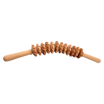 #ad Curved Wooden Massage Roller for Waist and Thighs for Weight Loss $16.99