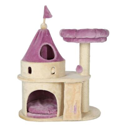 #ad Kitty Cat Castle Soft Plush Inside amp; Out Removable Ring Shaped Bed Scratch Post $122.08
