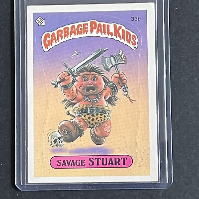#ad 1985 Topps Garbage Pail Kids Series 1 OS1 GPK Savage Stuart 33b Matte Back $19.99