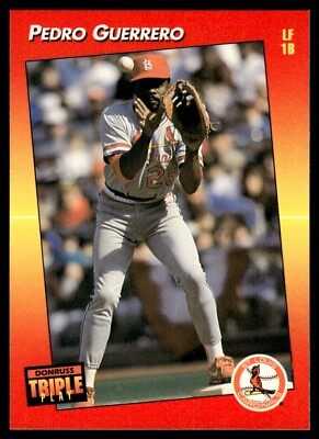 #ad 1992 Triple Play Pedro Guerrero St. Louis Cardinals #9 17218 $1.49
