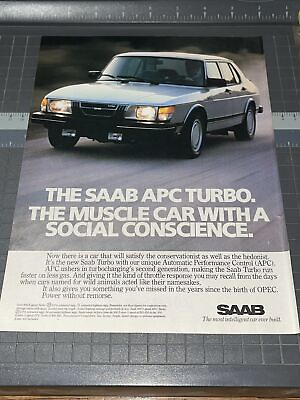 #ad ORIGINAL 1982 SAAB PRINT AD THE APC TURBO AUTOMATIC PERFORMANCE CONTROL Newsweek $9.00